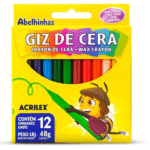 Giz de Cera Fino 12 Cores 48g Acrilex 9012