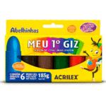 Giz de Cera Meu Primeiro Giz 6 Cores 185g Acrilex 9506