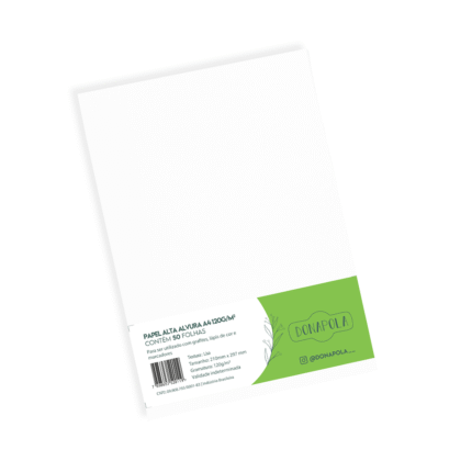 Papel Alta Alvura 120g/m2 - Pacote Com 50 Folhas