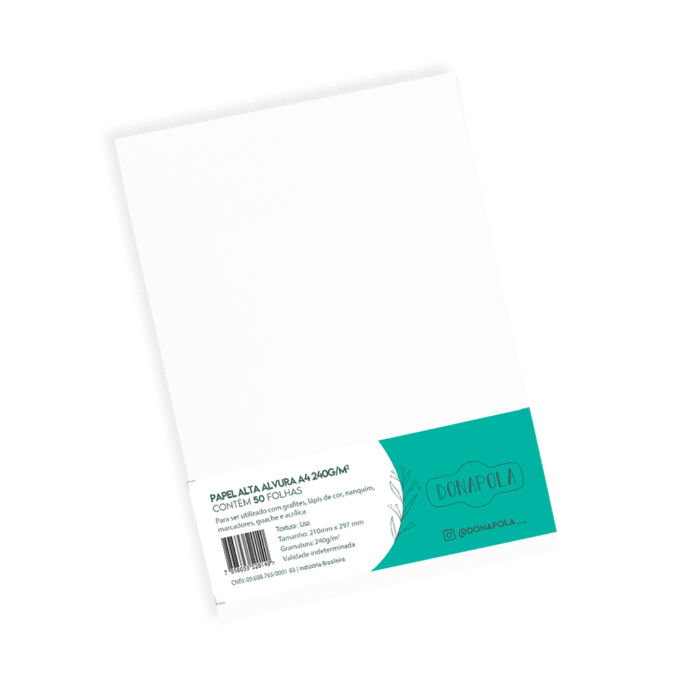 Papel Alta Alvura 240g/m2 - Pacote Com 50 Folhas - Imagem 1